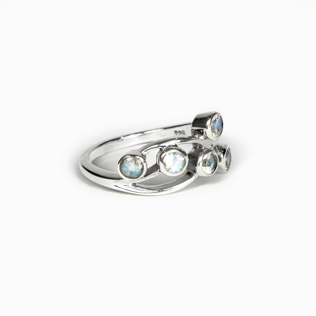 Rainbow Moonstone Ring