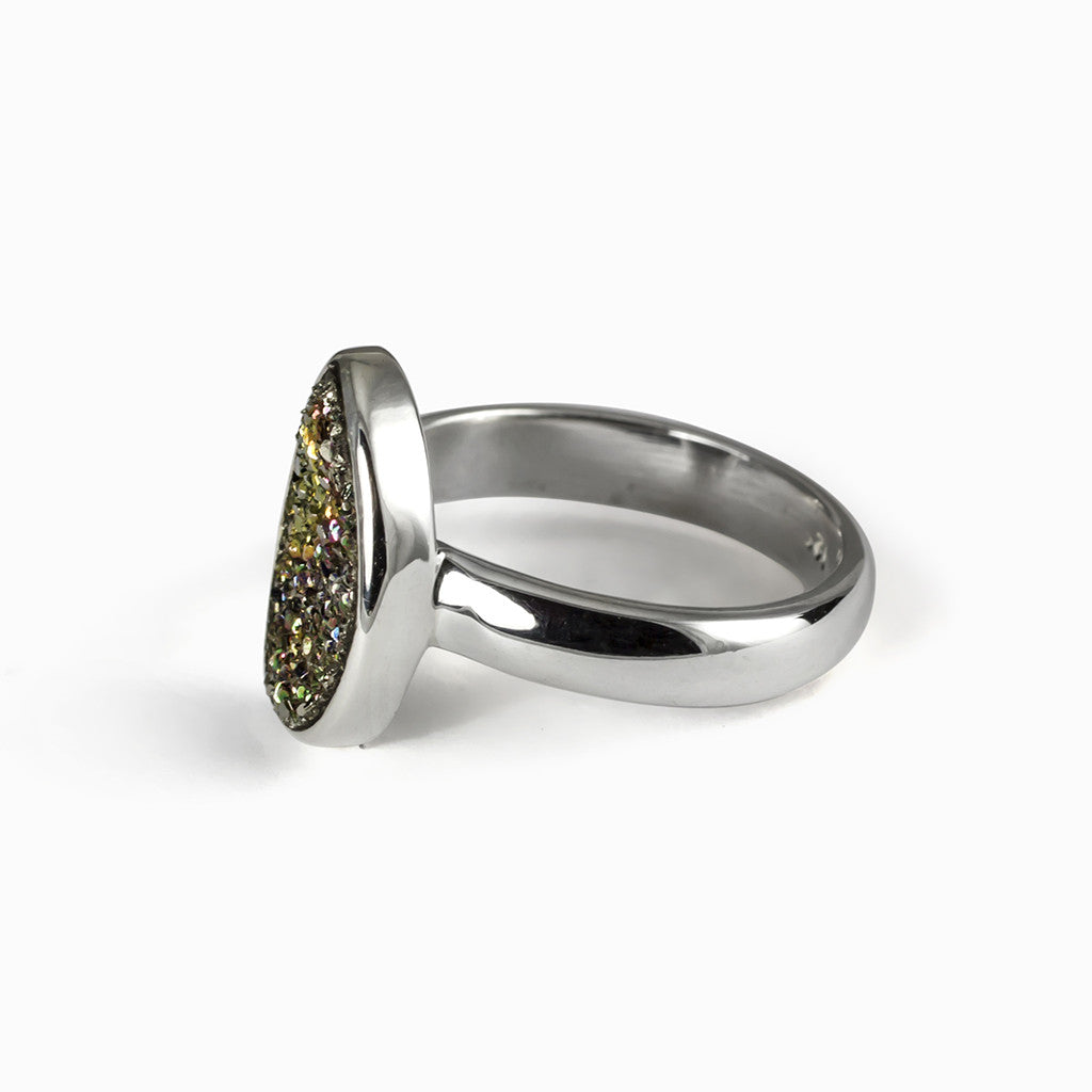 Rainbow Pyrite Ring