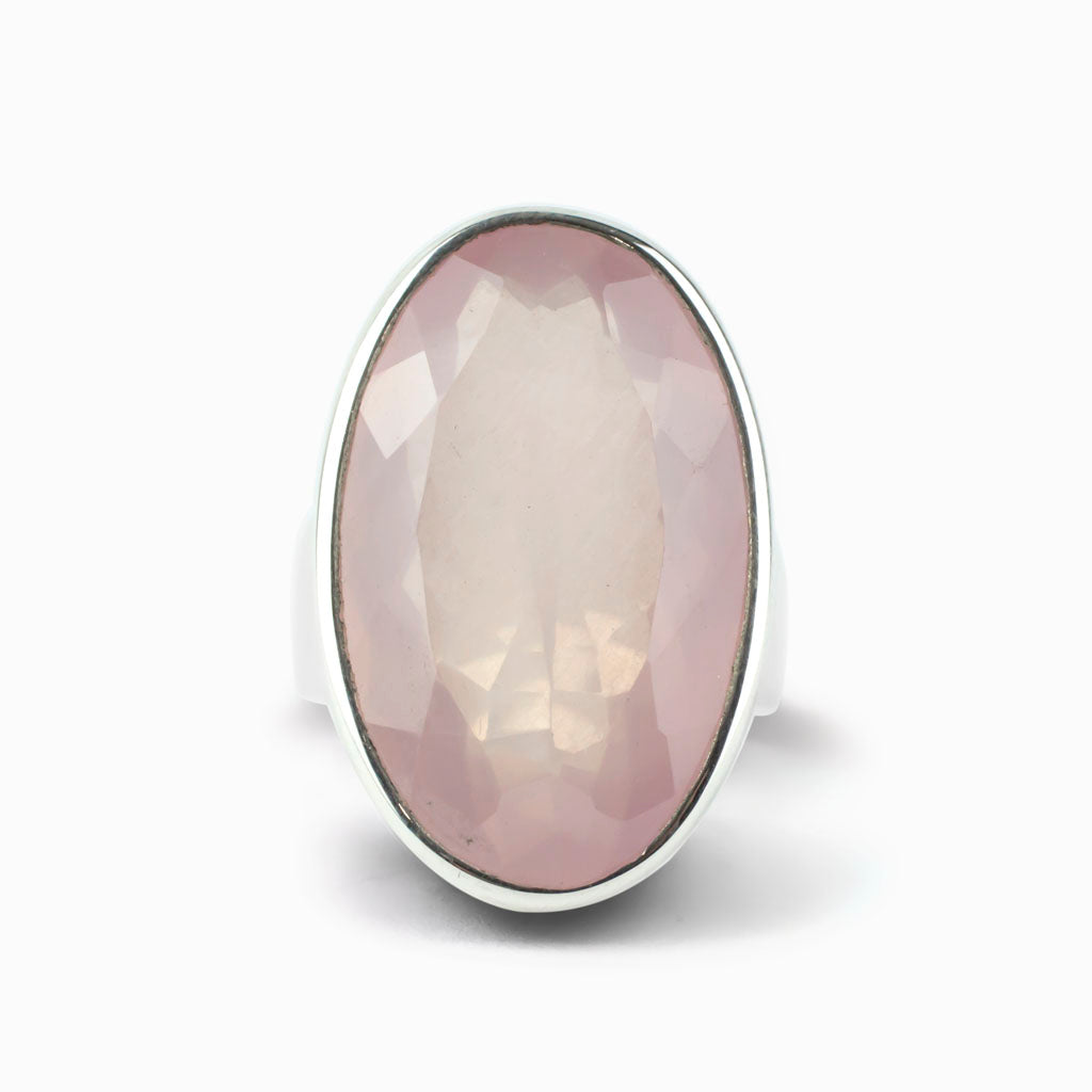 Light Pink Rose Quartz Ring Made in Earth