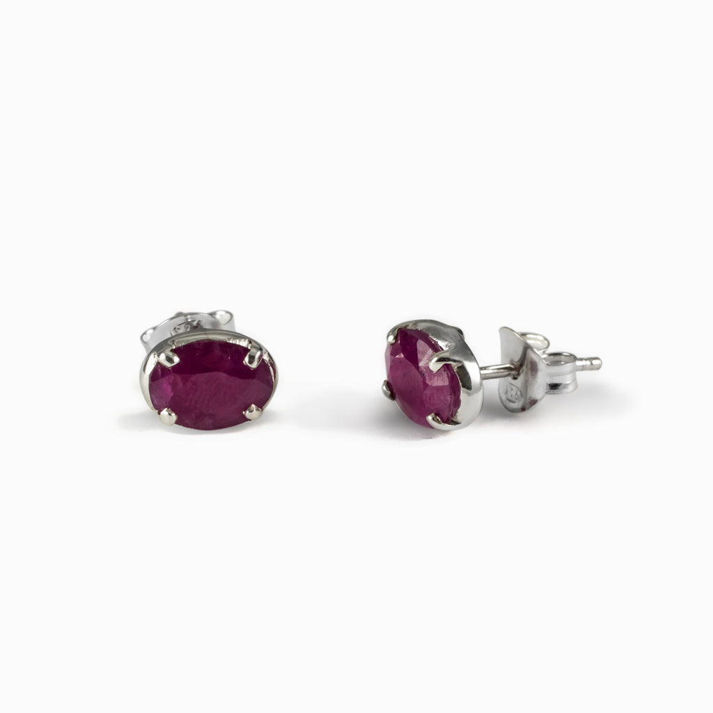 Ruby Stud Earrings Made In Earth