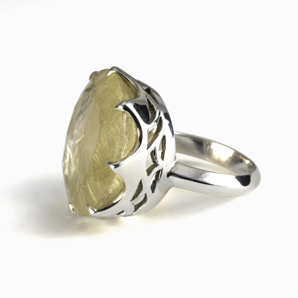 Rutilated Quartz Ring