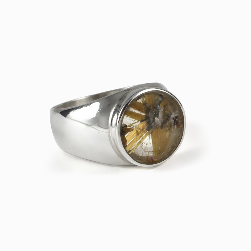 Rutilated Star Quartz Ring