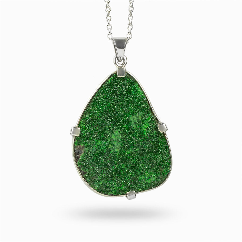 Organic Uvarovite Garnet Necklace Made In Earth