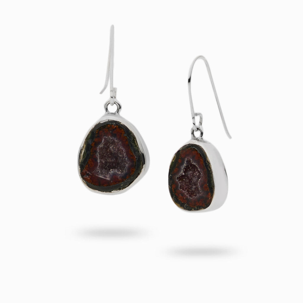 Agate Geode drop earrings