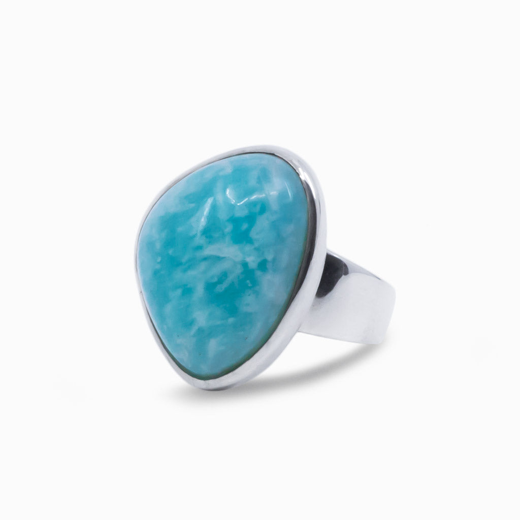 ORGANIC CABOCHON AMAZONITE RING