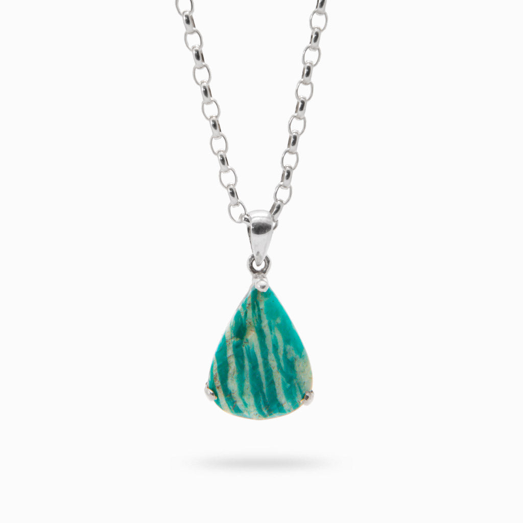 FACETED TEAR AMAZONITE NECKLACE