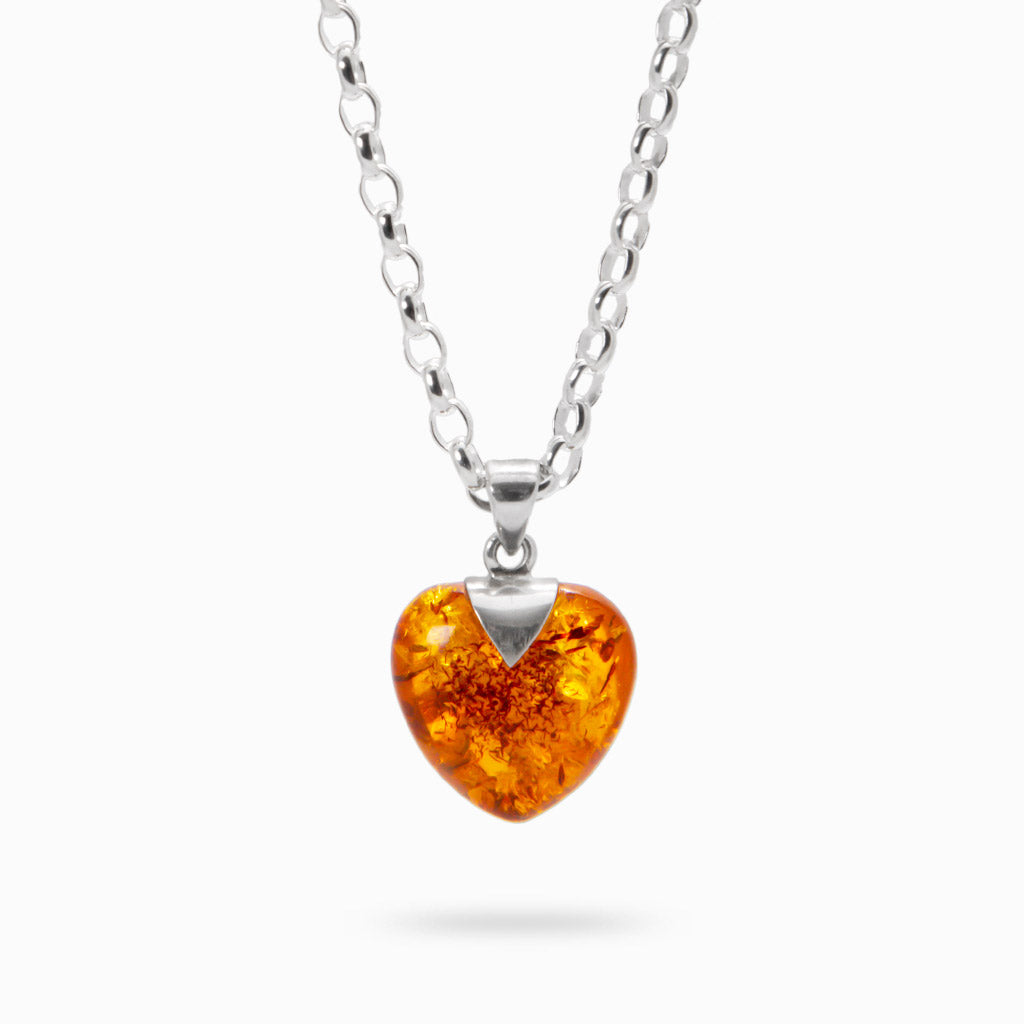 AMBER HEART NECKLACE