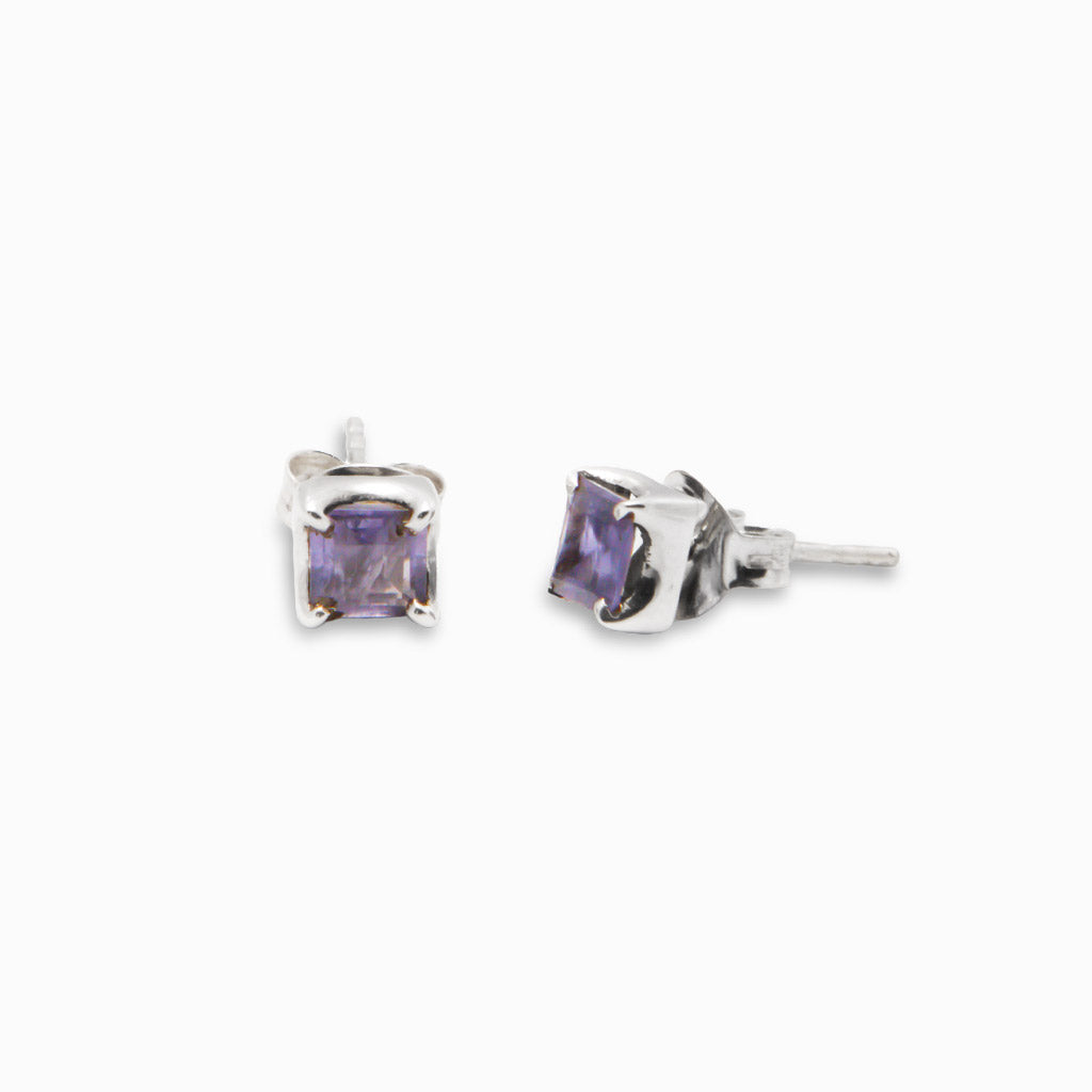 IOLITE FACETED STUDS