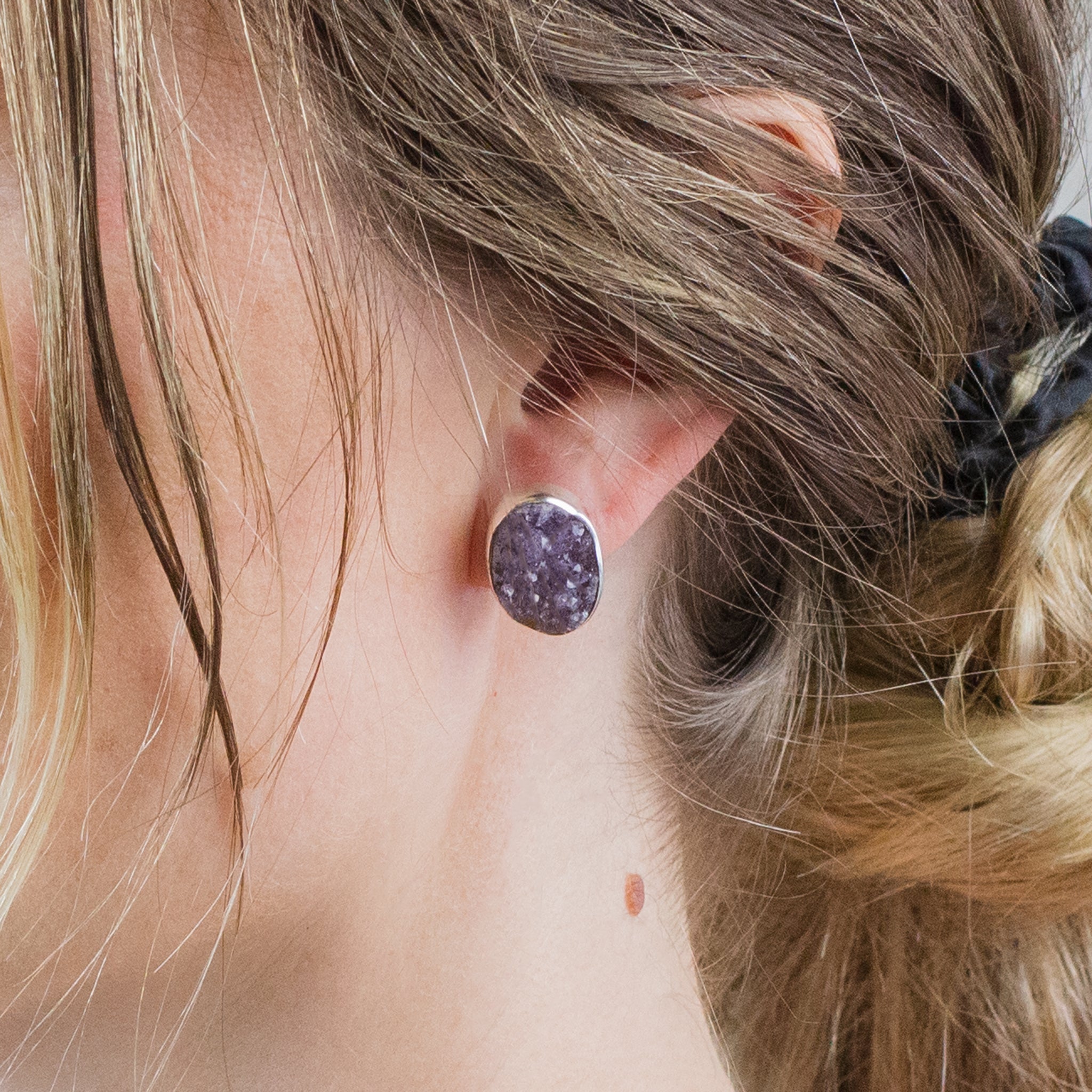 Amethyst Stud Earrings