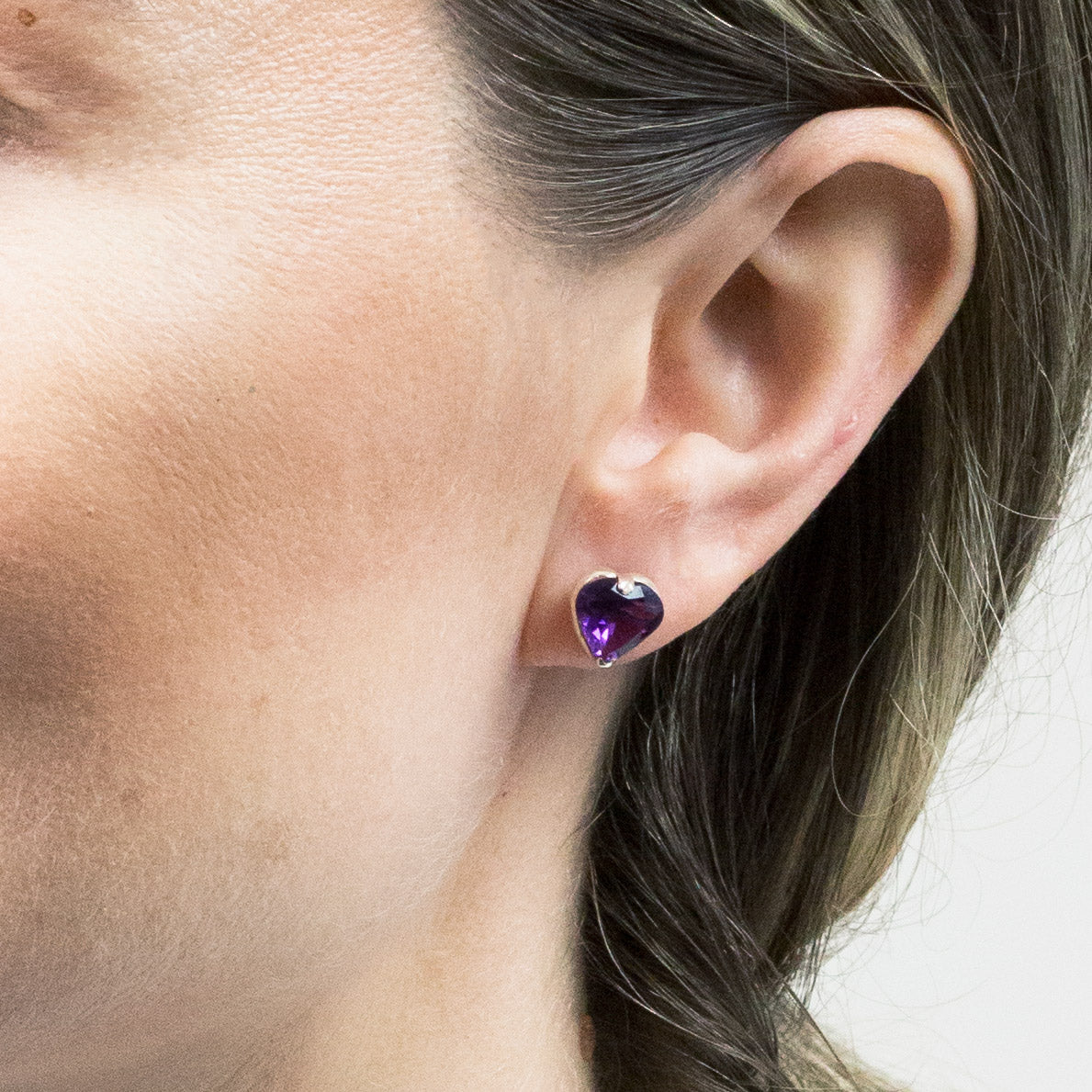 Amethyst Stud Earrings