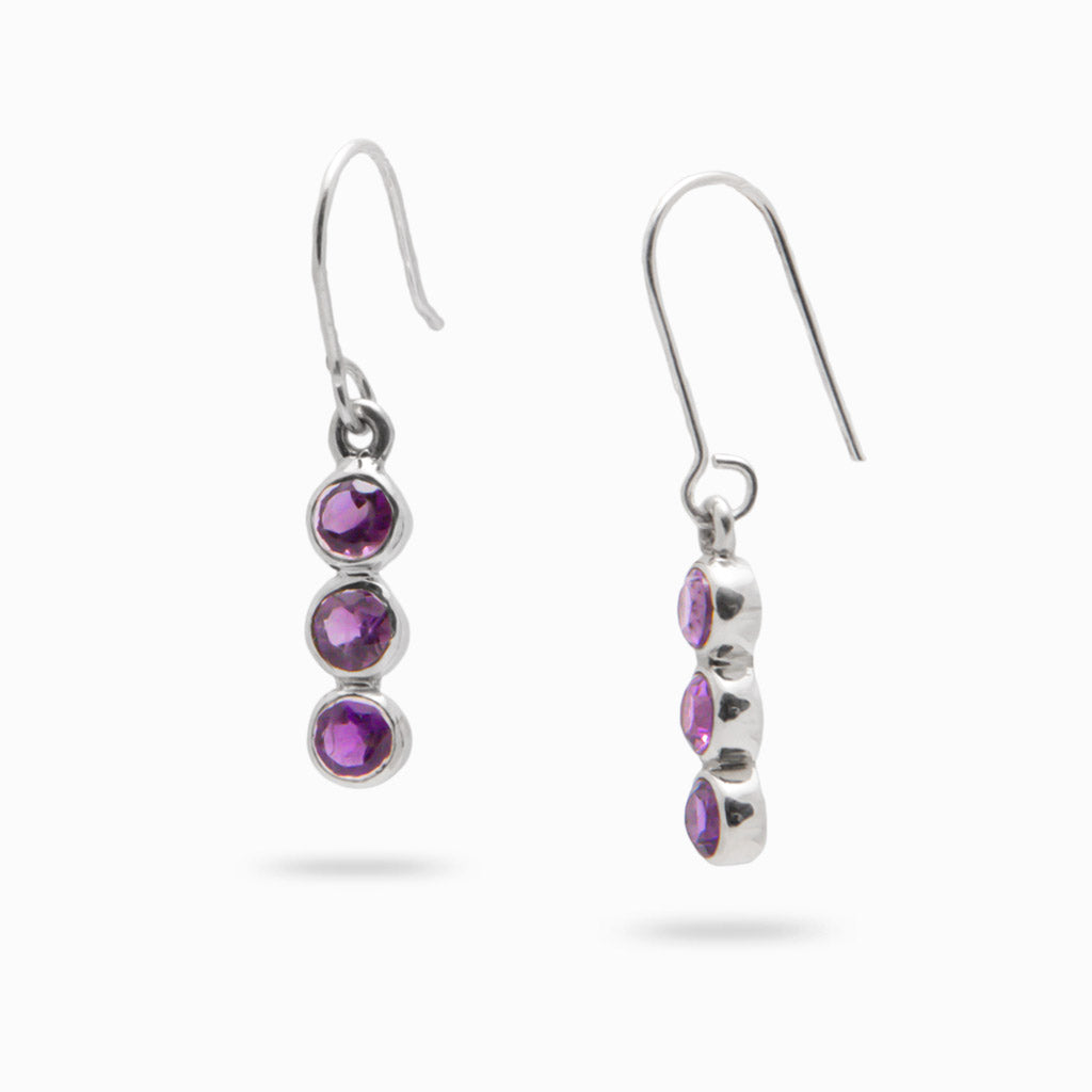 AMETHYST FACETED DROPS