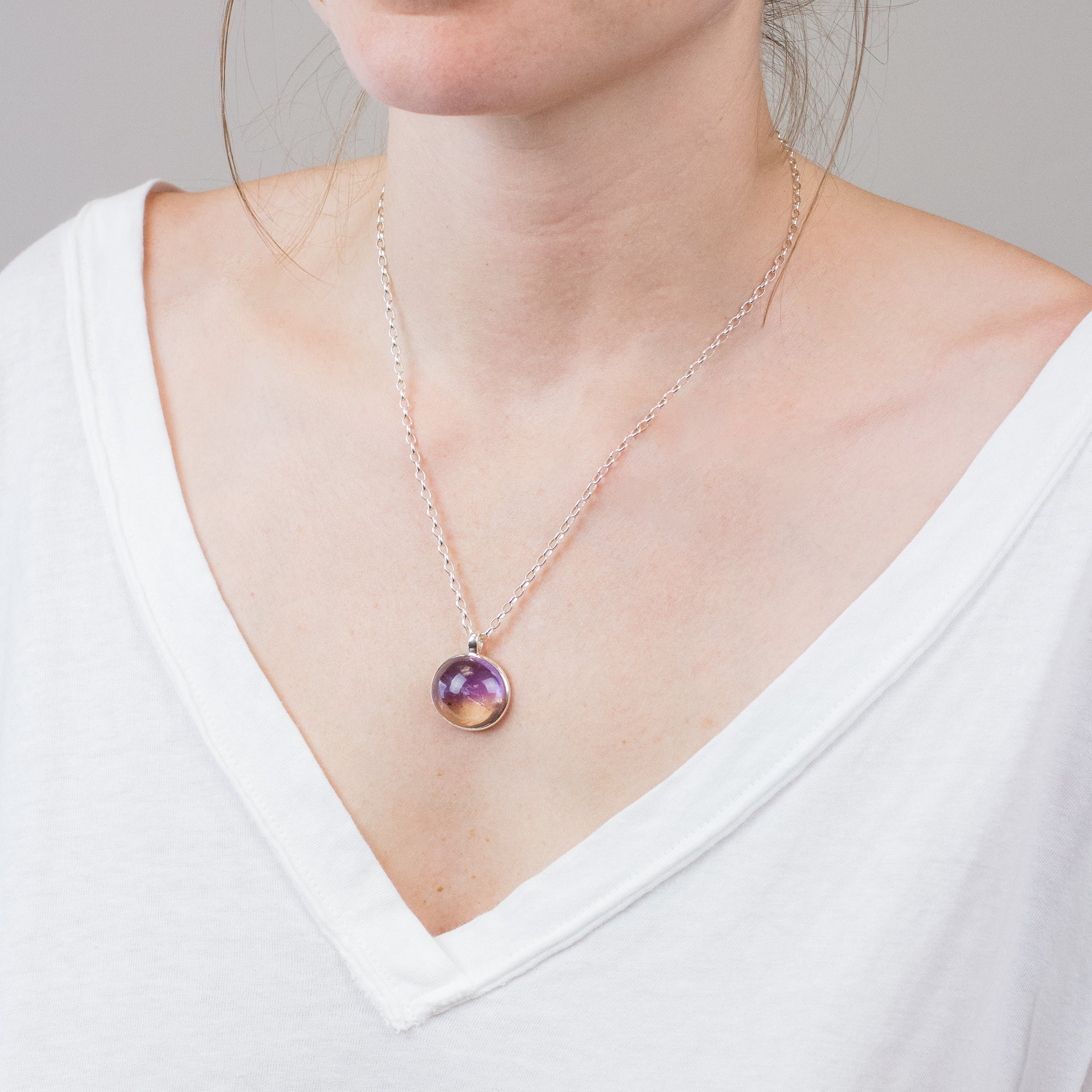 AMETRINE CABOCHON NECKLACE