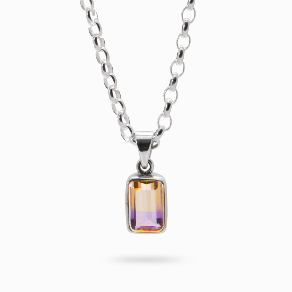 FACETED AMETRINE NECKLACE