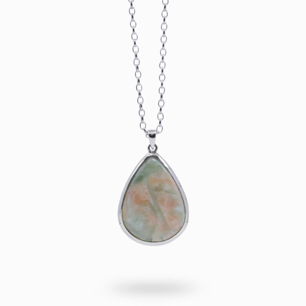 CABOCHON TEARDROP APOPHYLLITE NECKLACE