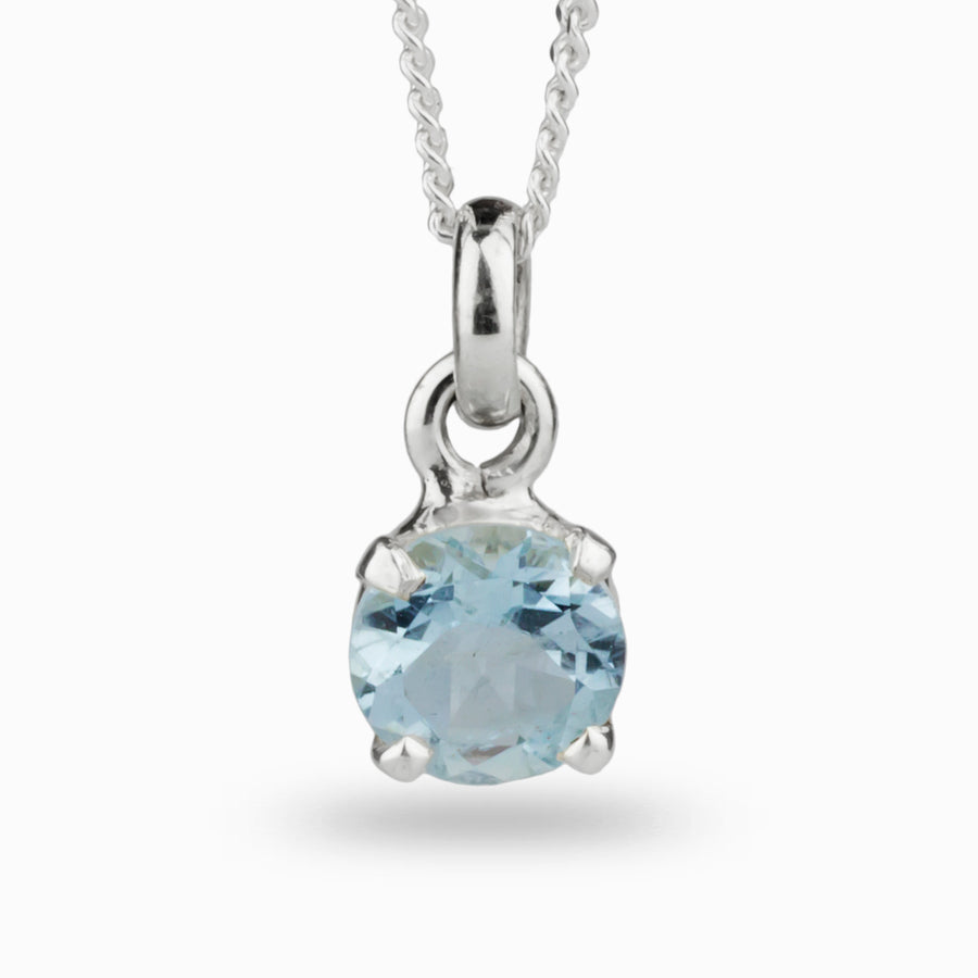 FACETED AQUAMARINE NECKLACE