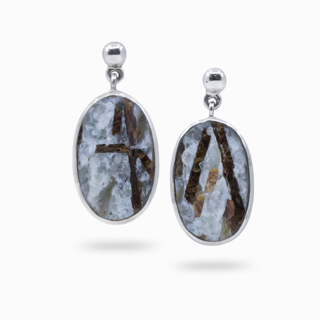 astrophyllite drop earrings