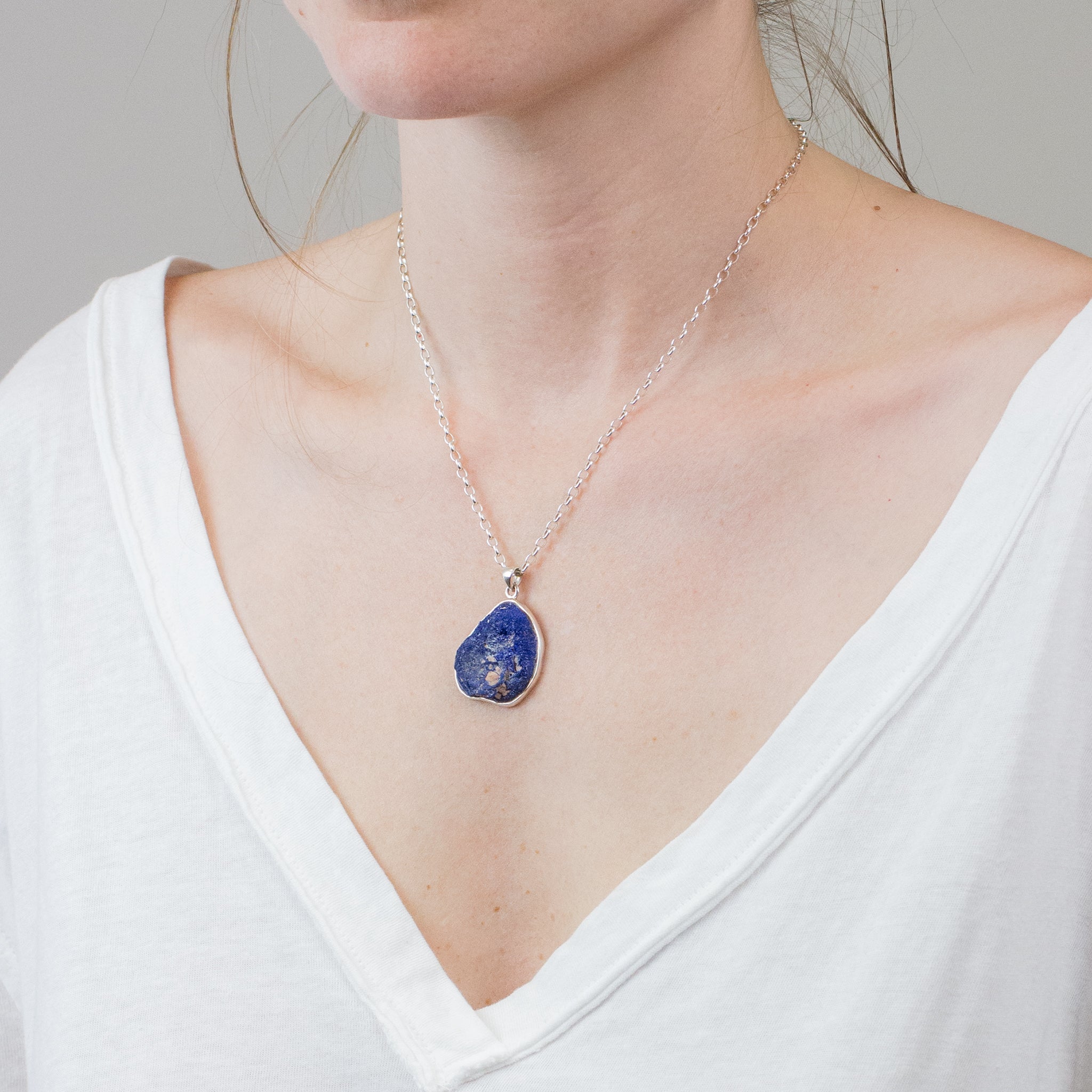 RAW AZURITE NECKLACE