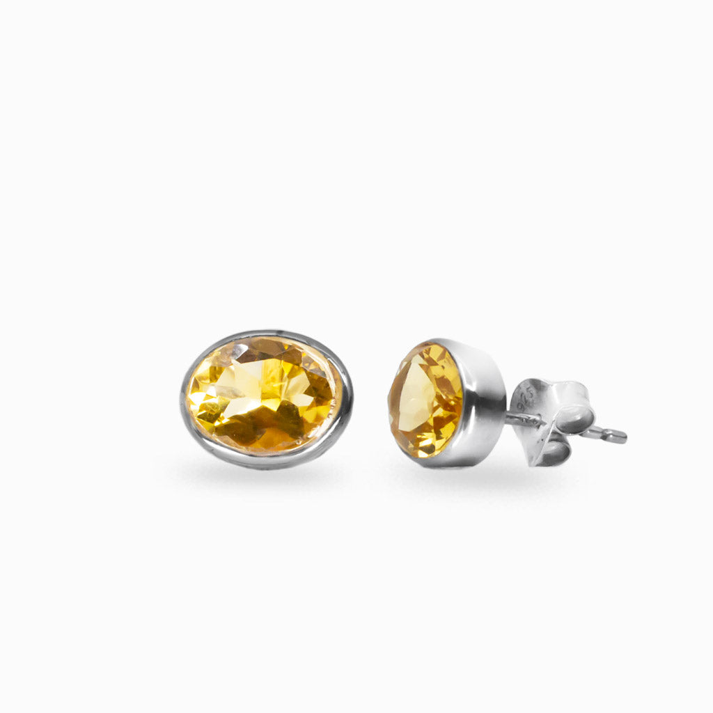 Citrine Stud Earrings