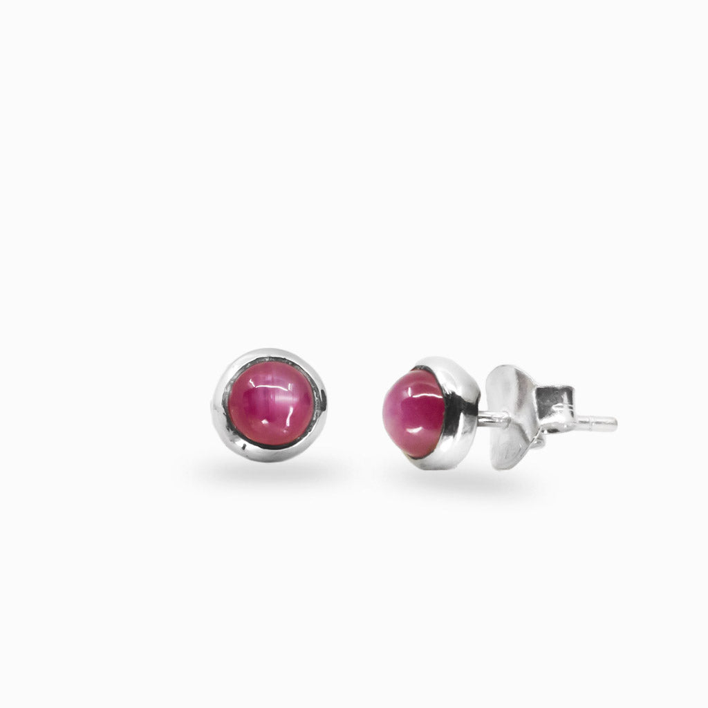Star Ruby Stud Earrings