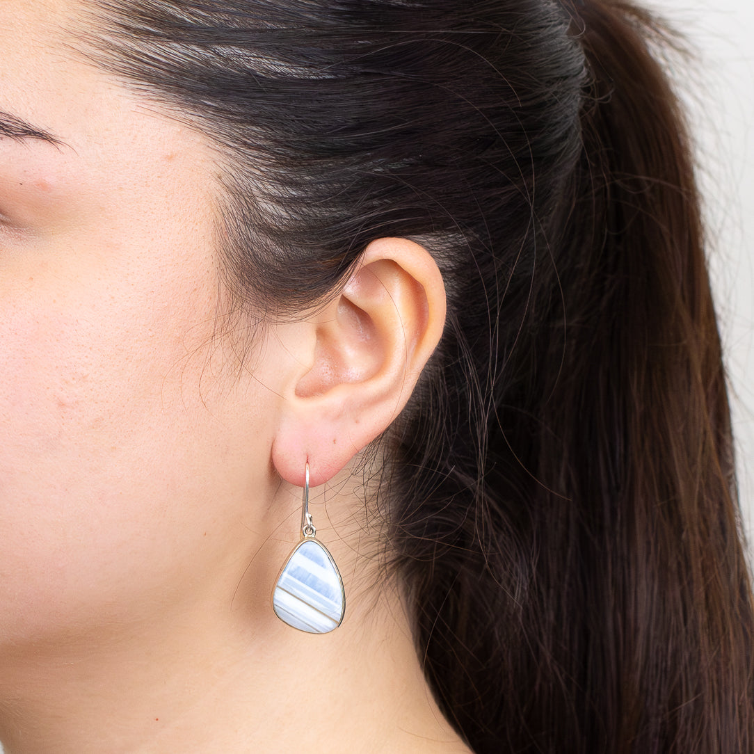 Blue Opal Drop Earrings