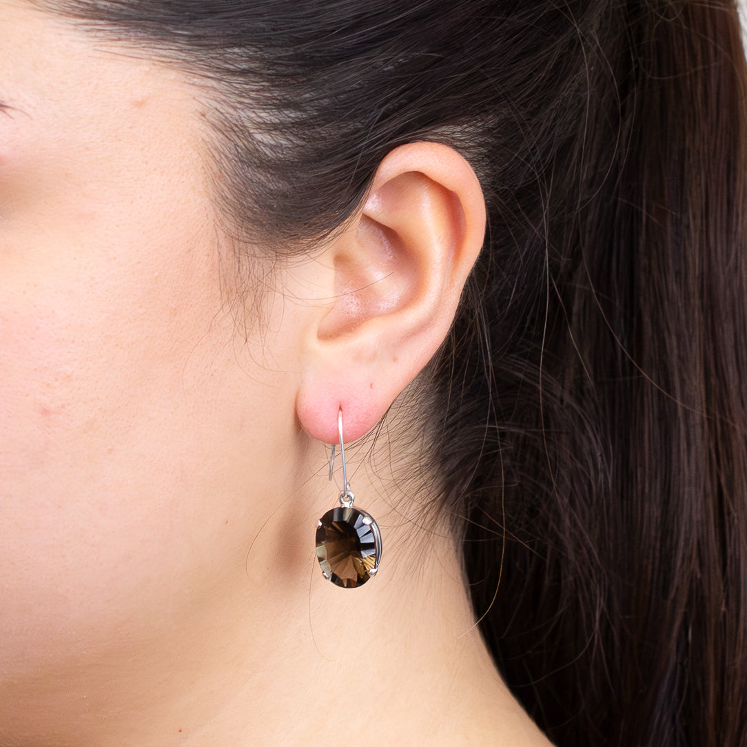 Smokey Quartz Drop Earrings