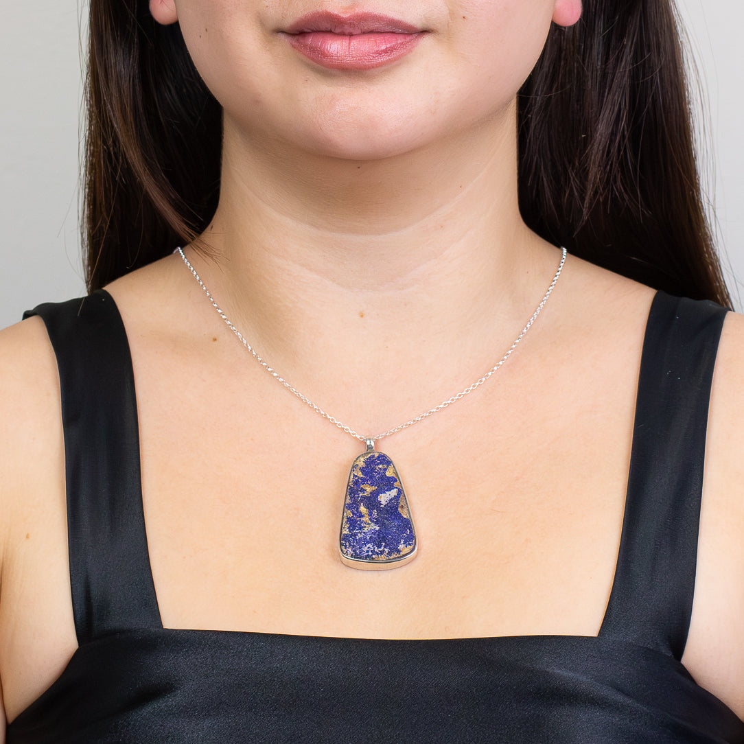Azurite Malachite Druzy Necklace