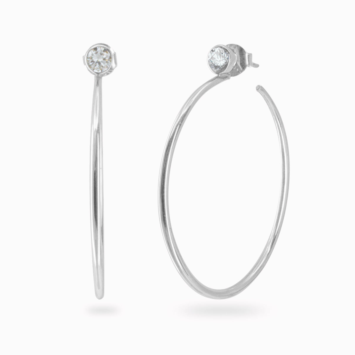 clear quartz hoops