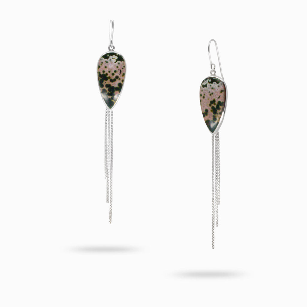 OCEAN SPRAY AGATE DROP EARRINGS