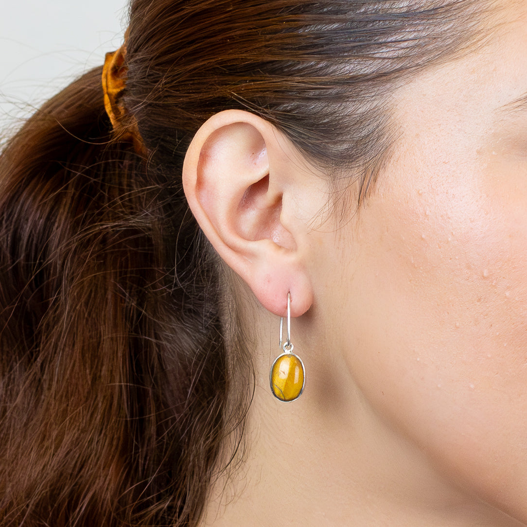 Tiger Eye Drop Earrings