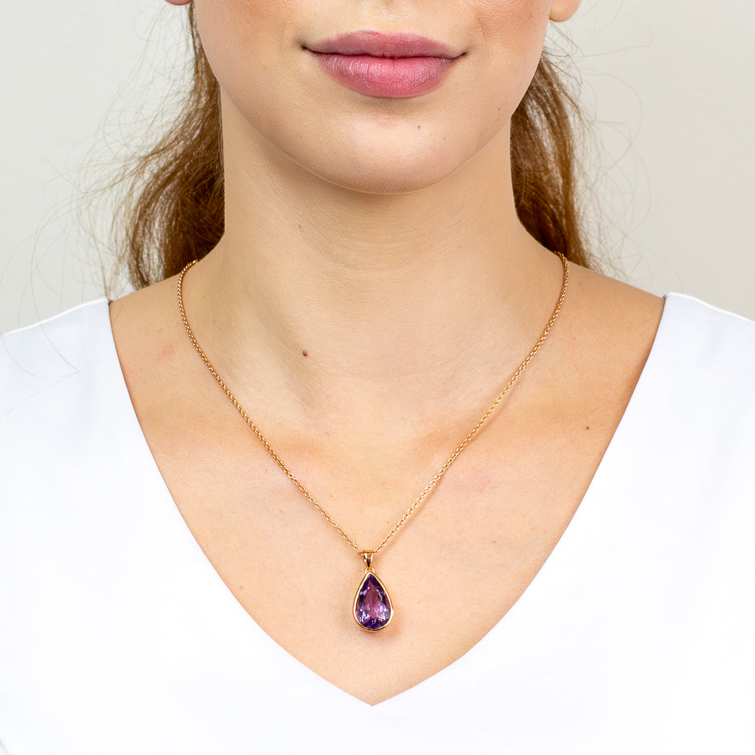 ROSE GOLD AMETHYST NECKLACE