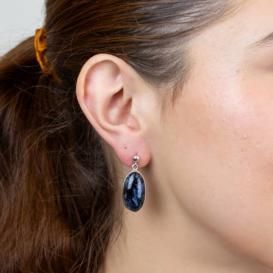 Pietersite Stud Drop Earrings
