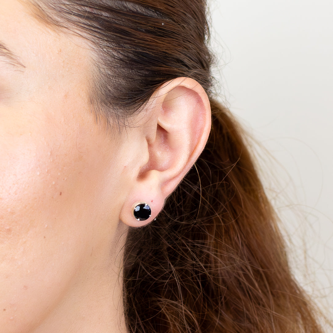 Black Onyx Stud Earrings