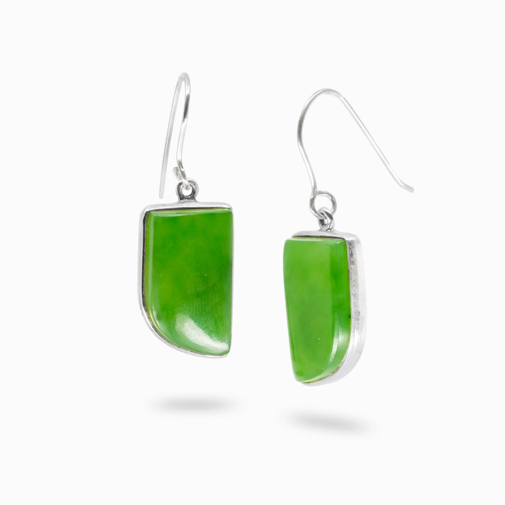 Nephrite Jade Drop Earrings