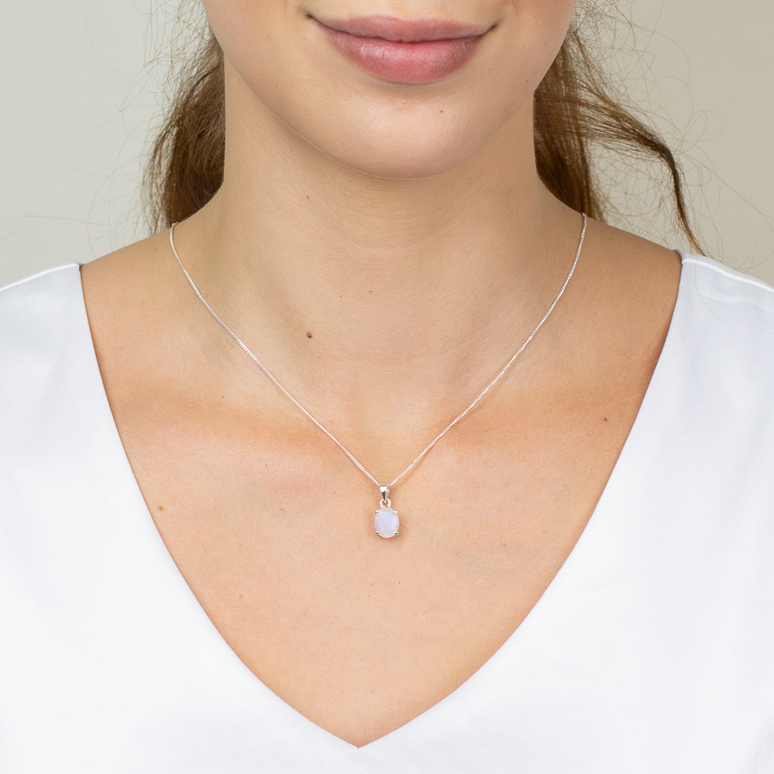 Rainbow Moonstone Necklace