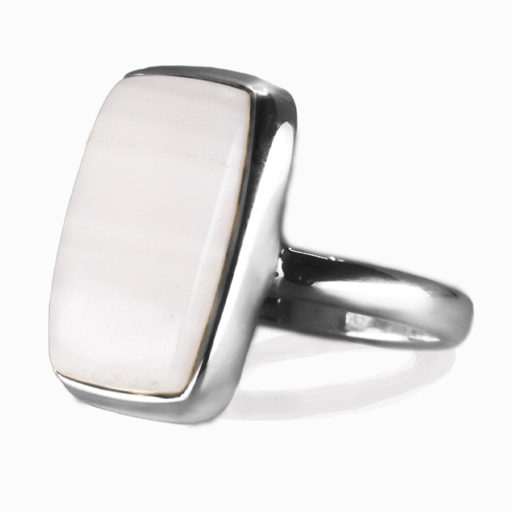 MANGANO CALCITE RECTANGULAR RING MADE IN EARTH