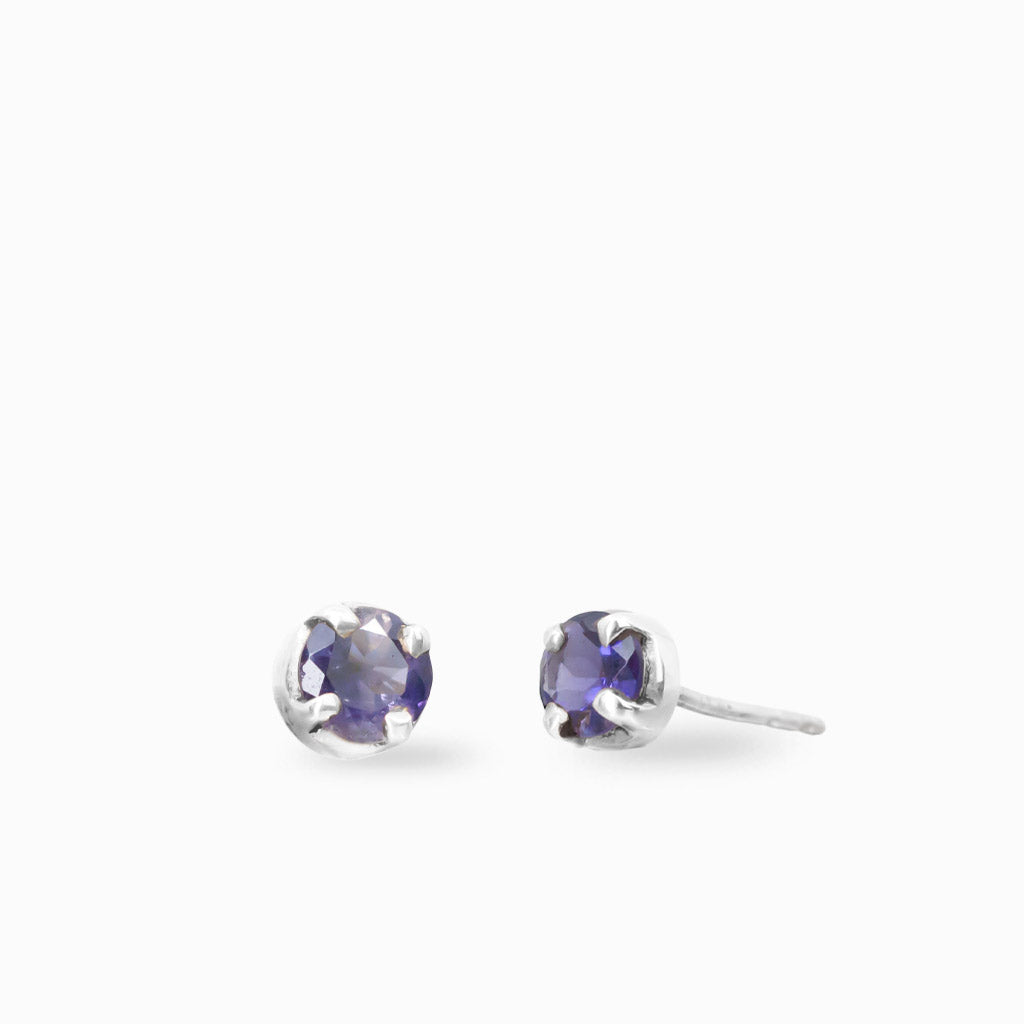 Iolite Stud Earrings