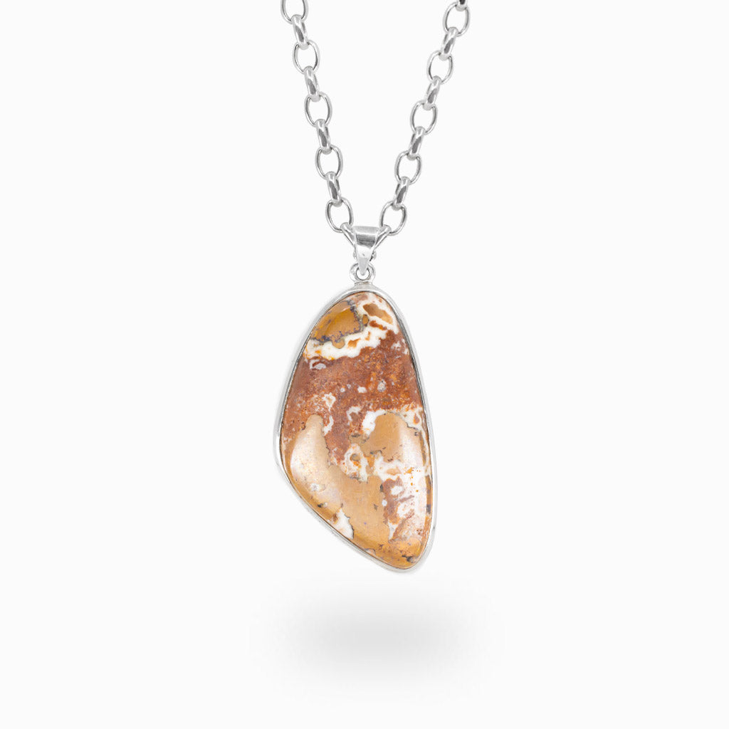 Native copper pendant necklace in sterling silver