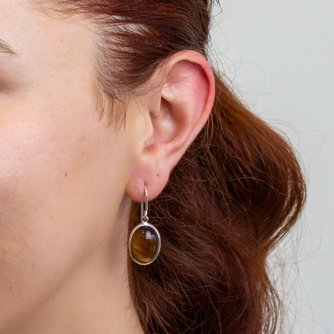 Tiger Eye Drop Earrings