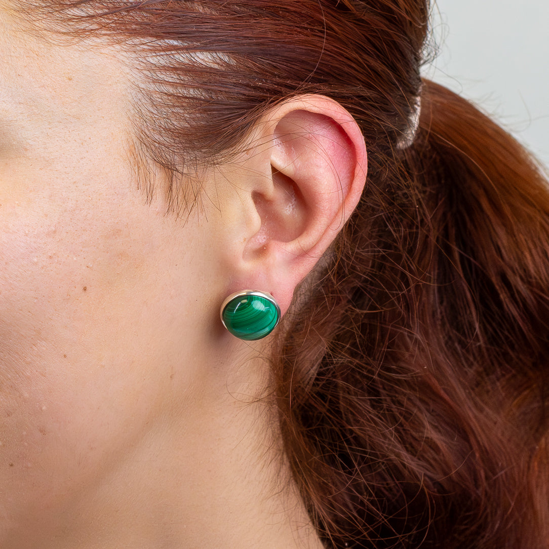 Malachite Stud Earrings