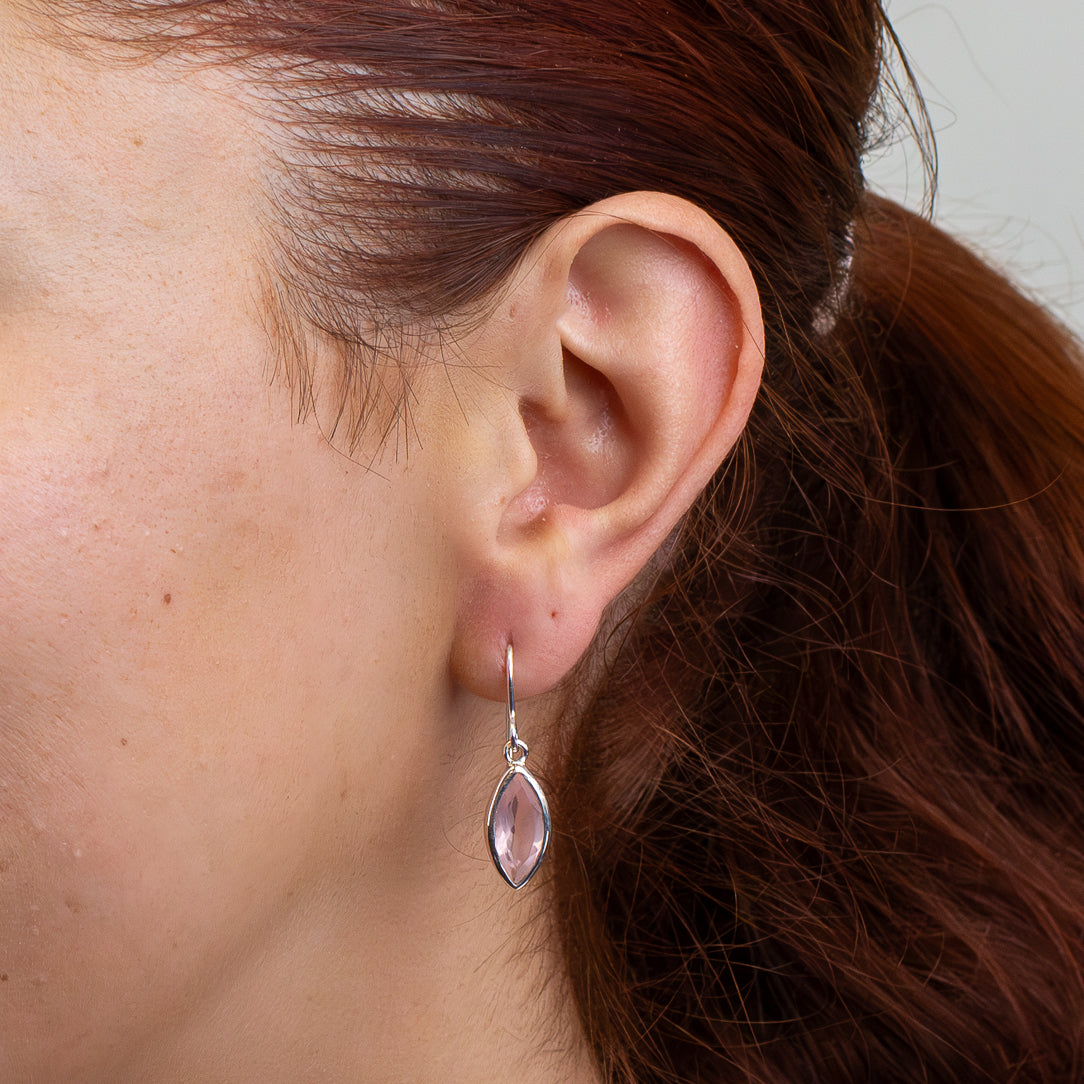 Rose Quartz Drop Earrings