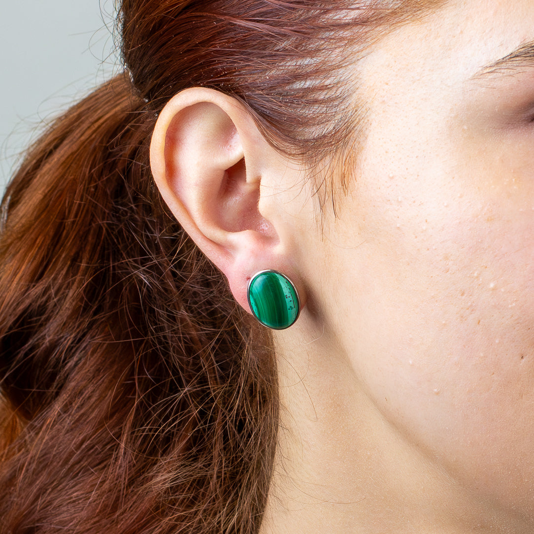 Malachite Stud Earrings