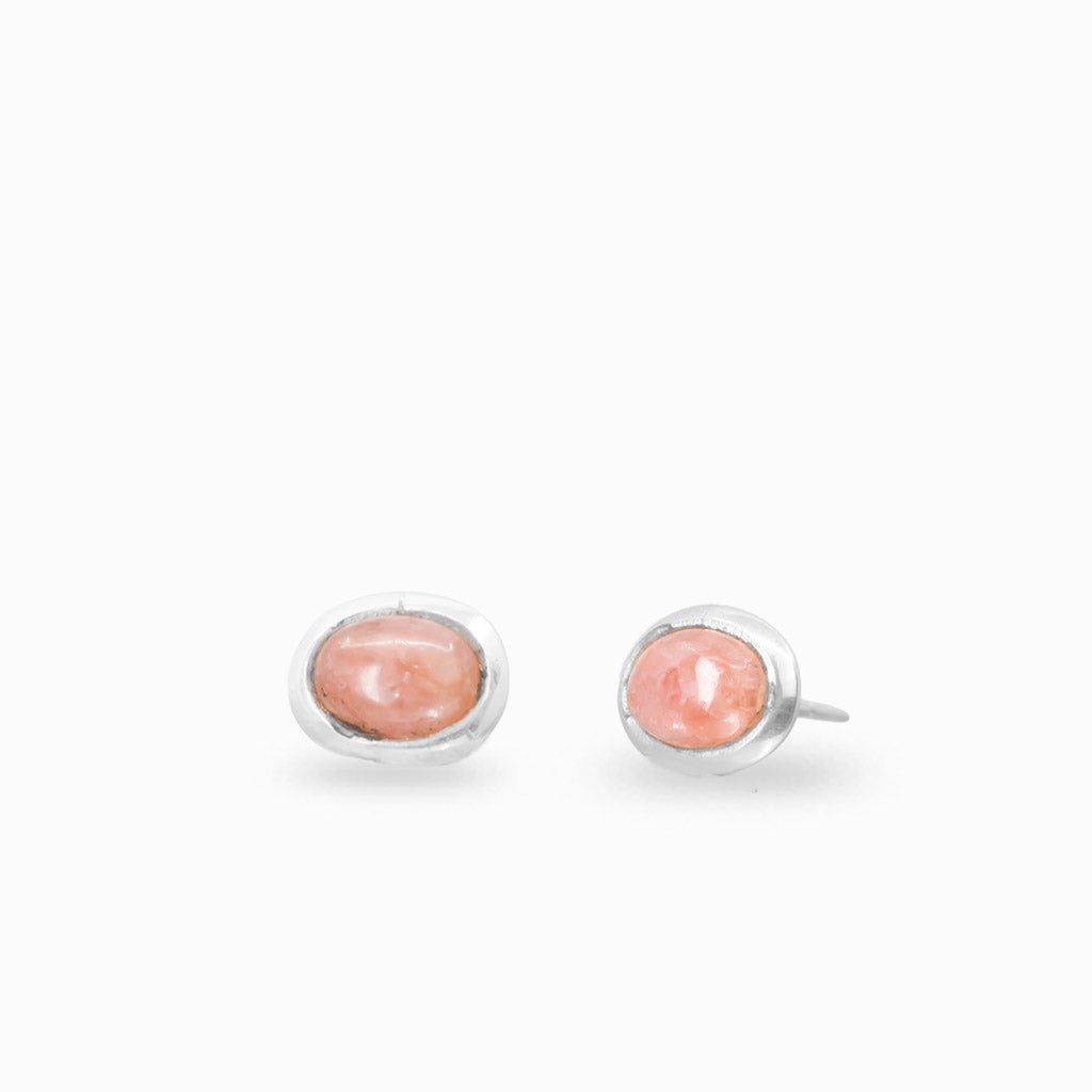 Rhodochrosite Stud Earrings
