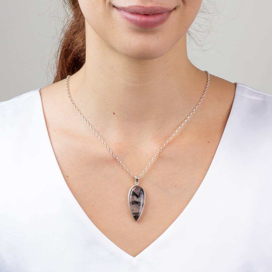 Tourmalinated Quartz Necklace