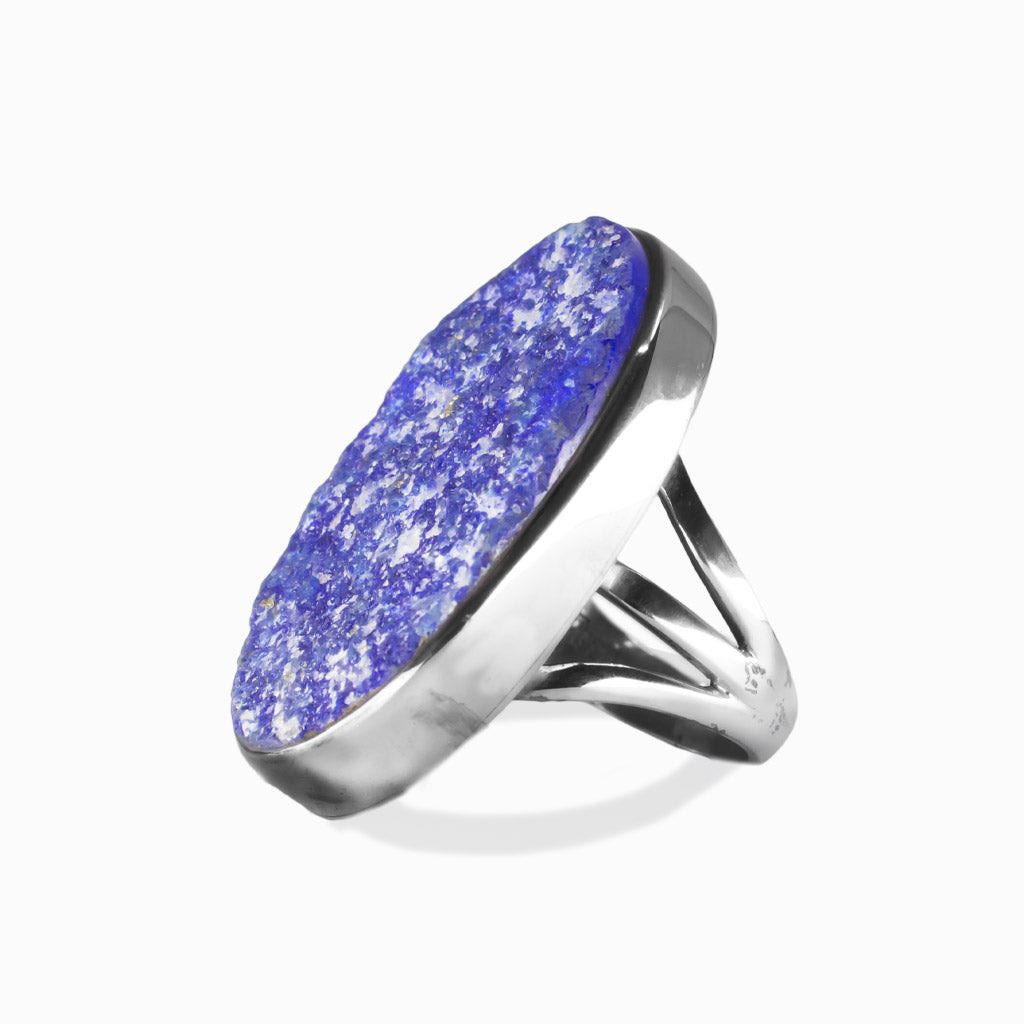 RAW LAPIS LAZULI RING STERLING SILVER | MADE IN EARTH