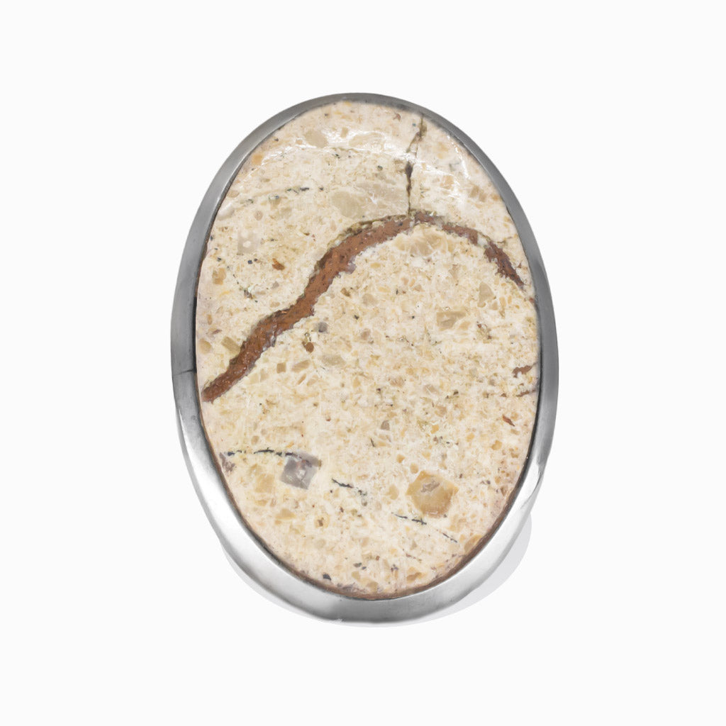 CABOCHON OVAL NATIVE COPPER BEZEL RING STERLING SILVER |MADE IN EARTH