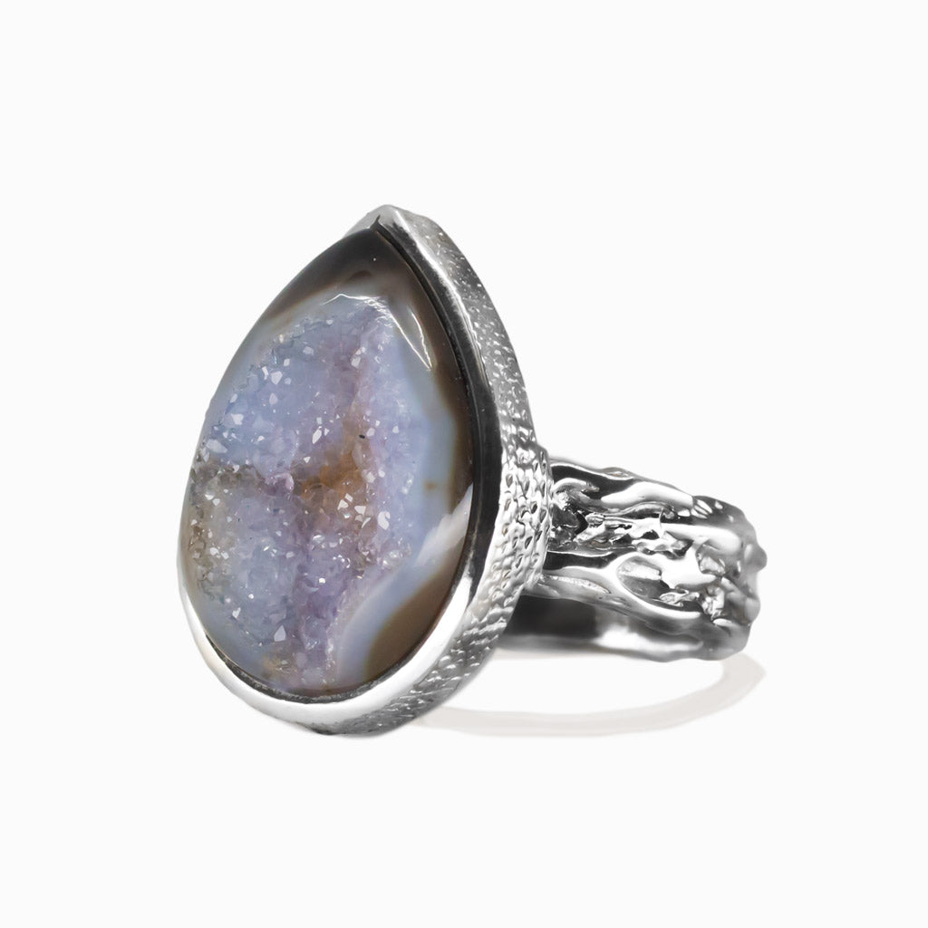 Agate Druzy Ring