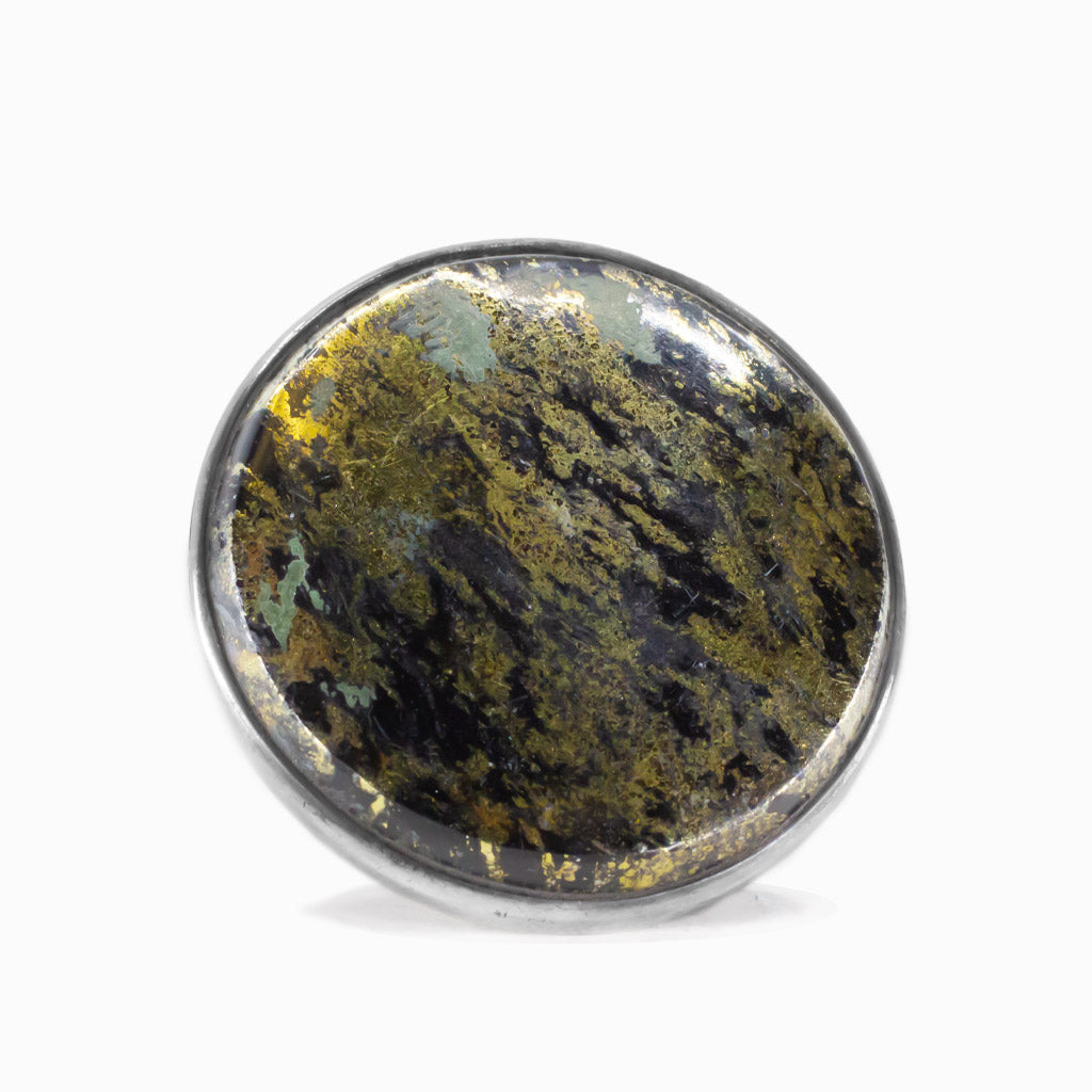 CABOCHON APACHE GOLD RING STERLING SILVER | MADE IN EARTH