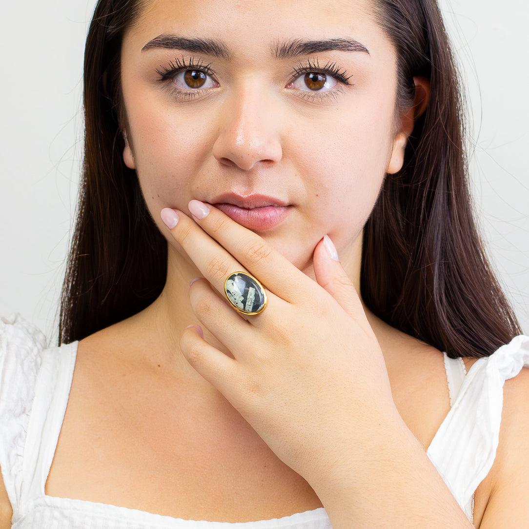 Chinese Writing Rock Ring