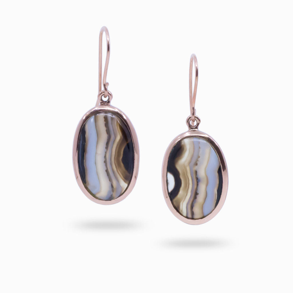 banded agate earrings