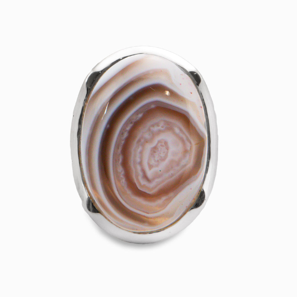 CABOCHON BANDED AGATE RING